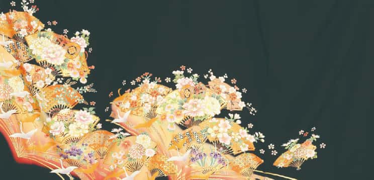 No.141 扇子二牡丹